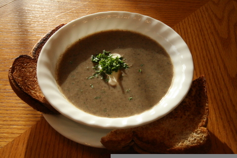 מרק קרם פטריות